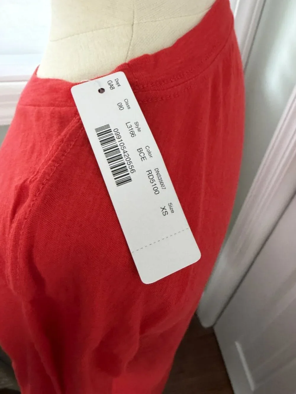 J Crew Bellissima T Shirt, Red, XS, NWT